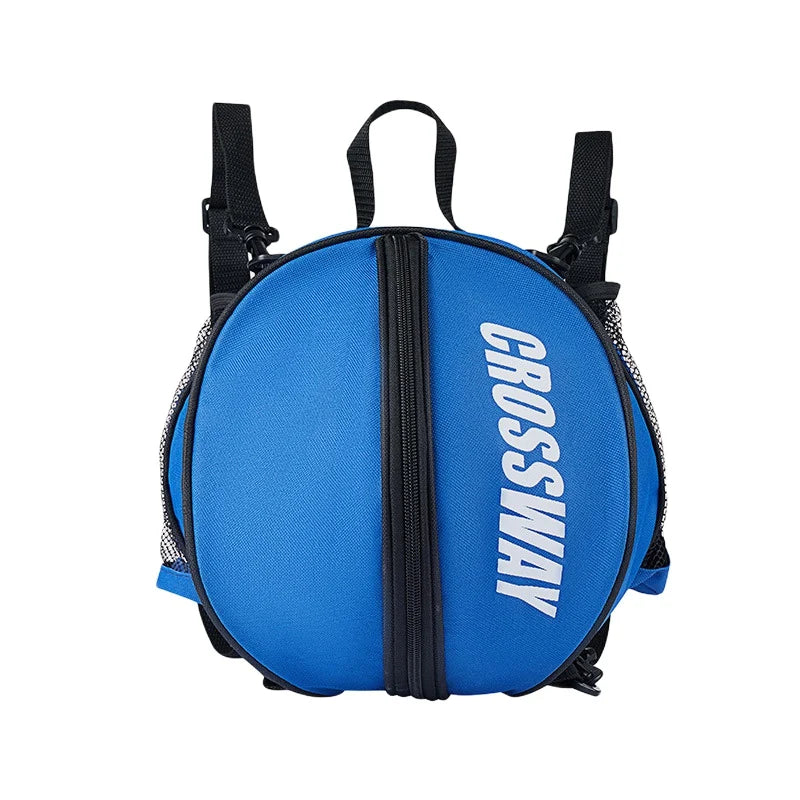 Basketball/Soccer Carrier with Shoulder Strap & 2 Side Mesh Pockets