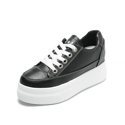 White Platform Sneakers for Women | Casual Autumn Fashion