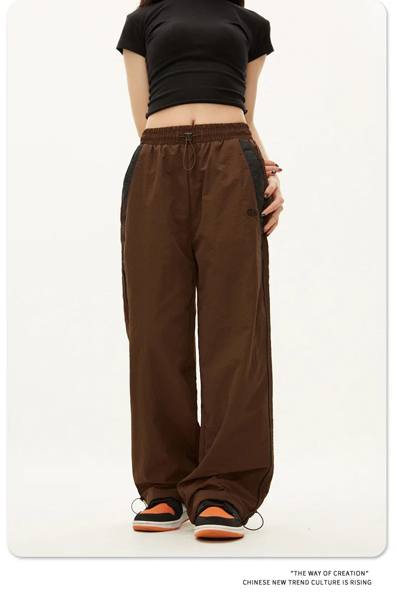 Vintage Wide Leg Pants – High Waist Baggy Trousers for Women