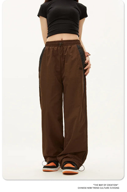 Vintage Wide Leg Pants – High Waist Baggy Trousers for Women
