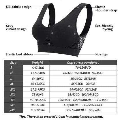 Seamless Mesh Sports Bra for Women