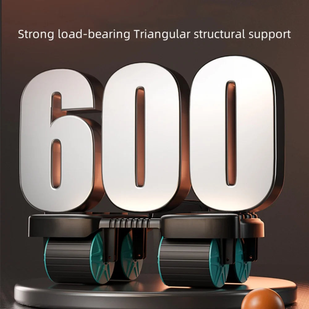 Six-Wheel Abdominal Exerciser for Home Gym Fitness | Automatic Rebound Abs Wheel