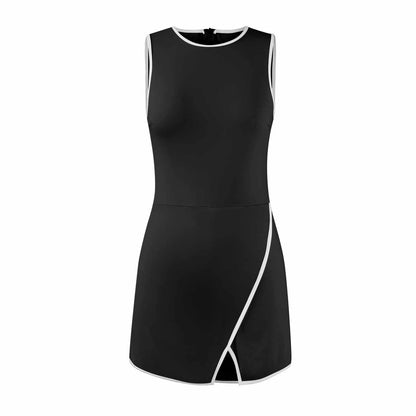 Sleeveless Summer Workout Dress with Built-In Shorts