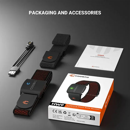 Monitor Armband – Bluetooth 5.0 & ANT+ Fitness Sensor with Heart Rate Zones & Calorie Tracking