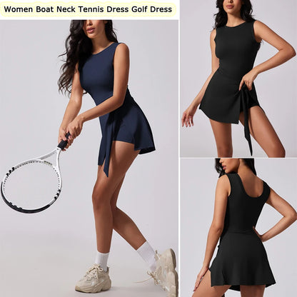 Sleeveless Athletic Skort Dress for Workout