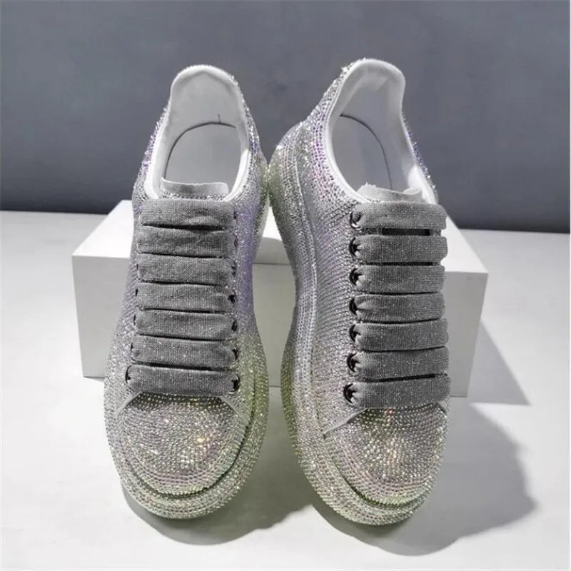 Luxury Rhinestone Crystal Platform Sneakers