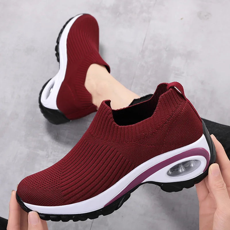New Trendy Women's Wedge Platform Sneakers