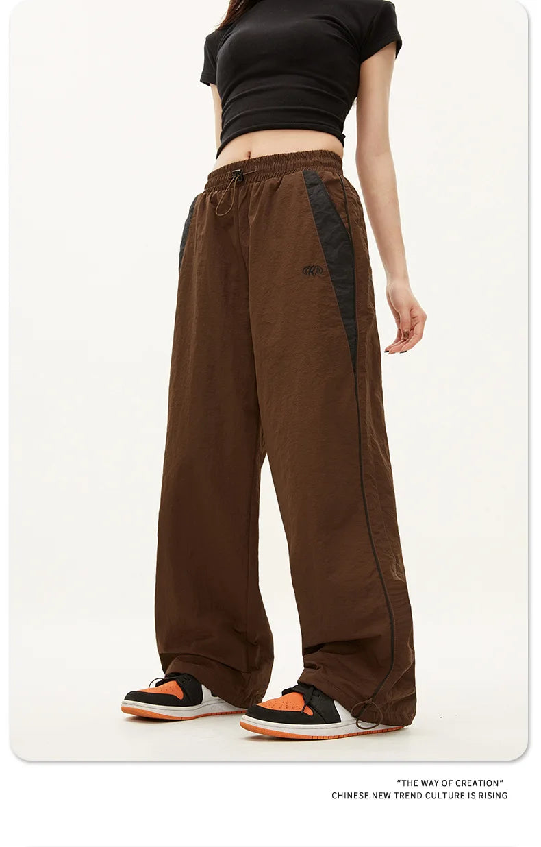 Vintage Wide Leg Pants – High Waist Baggy Trousers for Women