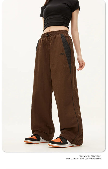 Vintage Wide Leg Pants – High Waist Baggy Trousers for Women