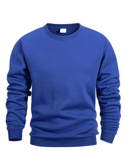 Men’s Long Sleeve Pullover – Crew Neck Solid Sweatshirt