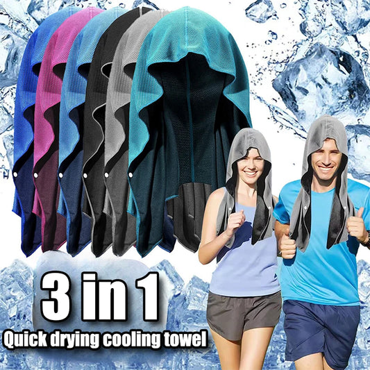 Cooling Hoodie Towel Scarf