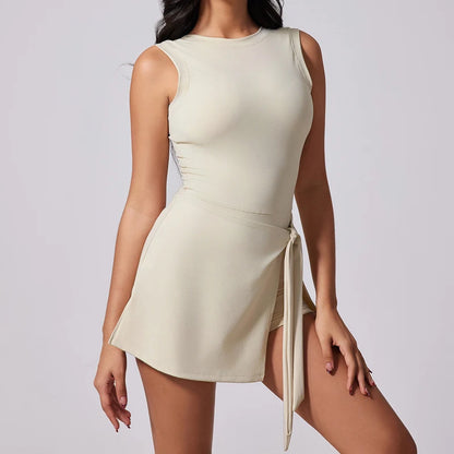 Sleeveless Athletic Skort Dress for Workout