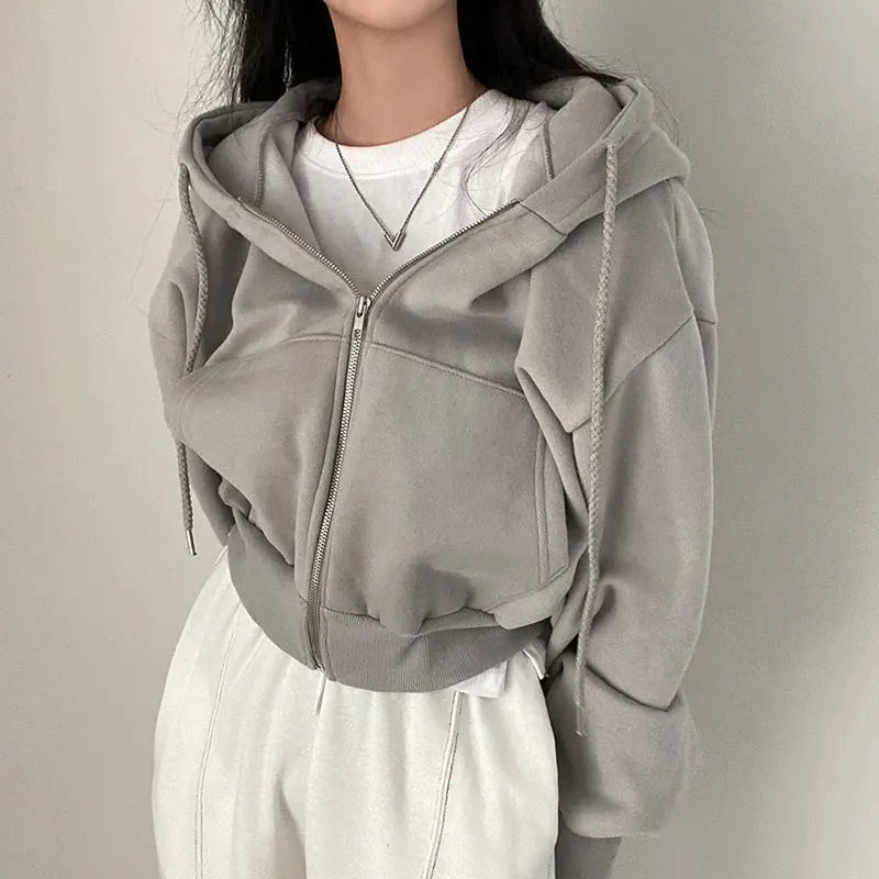 Solid Long Sleeve Loose Jacket Coat