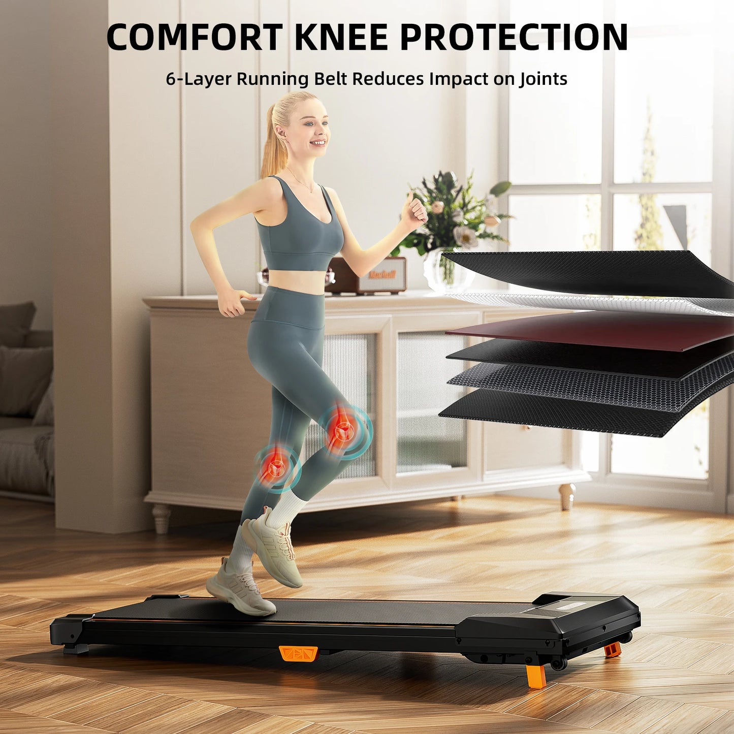 Compact Under Desk Treadmill - 330lbs Weight Capacity