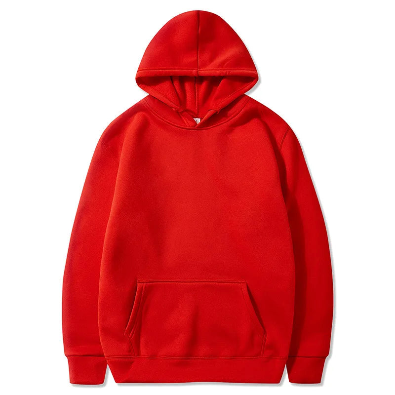 Solid Color Pocket Hoodies