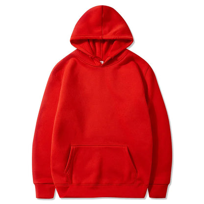 Solid Color Pocket Hoodies