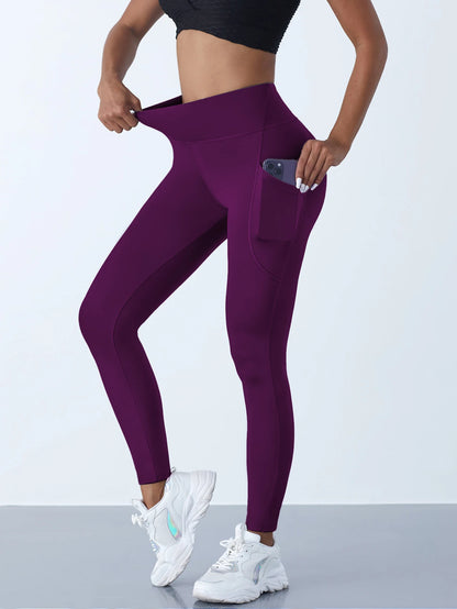 Yoga Pants with Pockets | Push-Up Running Sports Tights