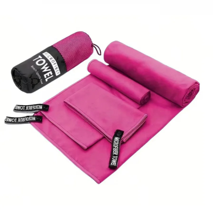 Microfiber Travel Towel Set – 3-in-1 Quick Dry Gym-Towels