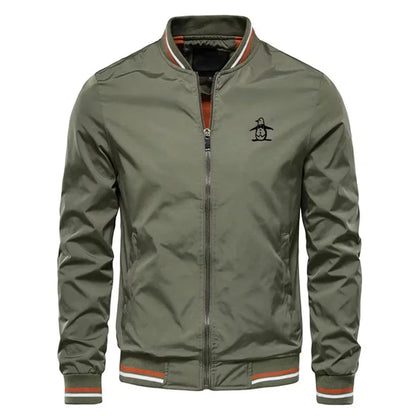 Men’s Stand Collar Zipper Sports Jacket
