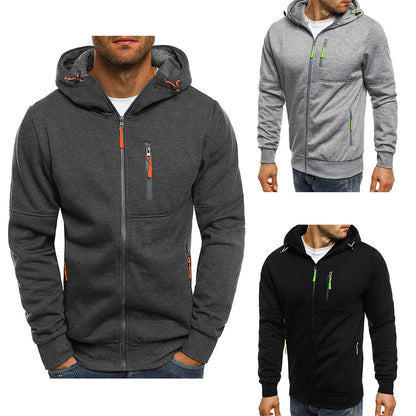 Long Sleeve Zipper Hooded Sweatshirt
