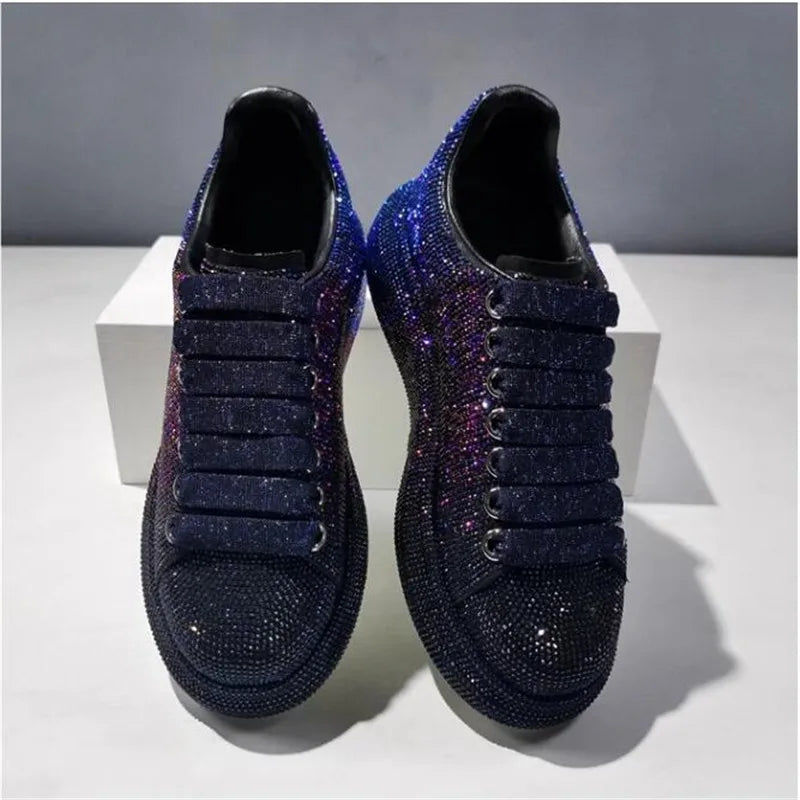 Luxury Rhinestone Crystal Platform Sneakers