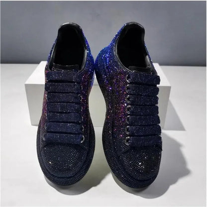 Luxury Rhinestone Crystal Platform Sneakers