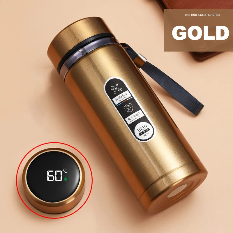 500ml-1 Liter Stainless Steel Thermos Bottle with LED Temperature Display