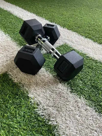Cast Iron Hex Dumbbell Set