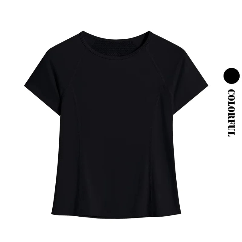 Women’s Summer Gym Tee - Breathable Workout Yogawear
