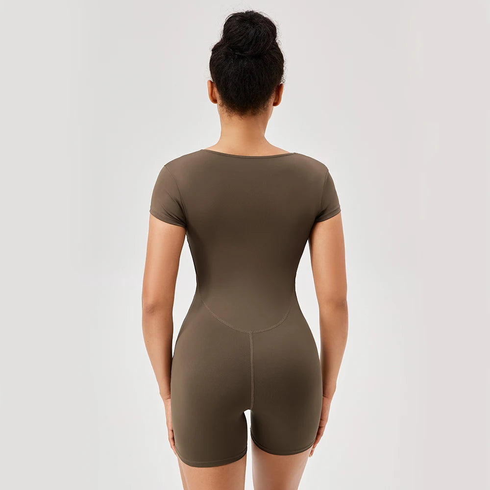 Women's One-Piece Push-Up Yoga & Fitness Bodysuit for Gym and Sports