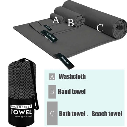 Microfiber Travel Towel Set – 3-in-1 Quick Dry Gym-Towels