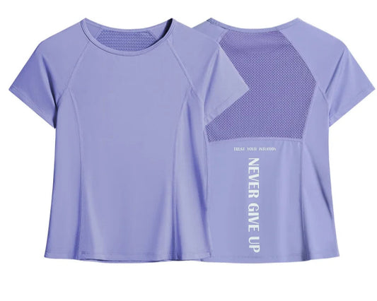 Women’s Summer Gym Tee - Breathable Workout Yogawear
