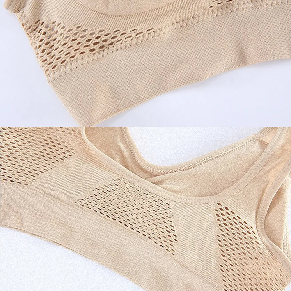 Seamless Mesh Sports Bra for Women