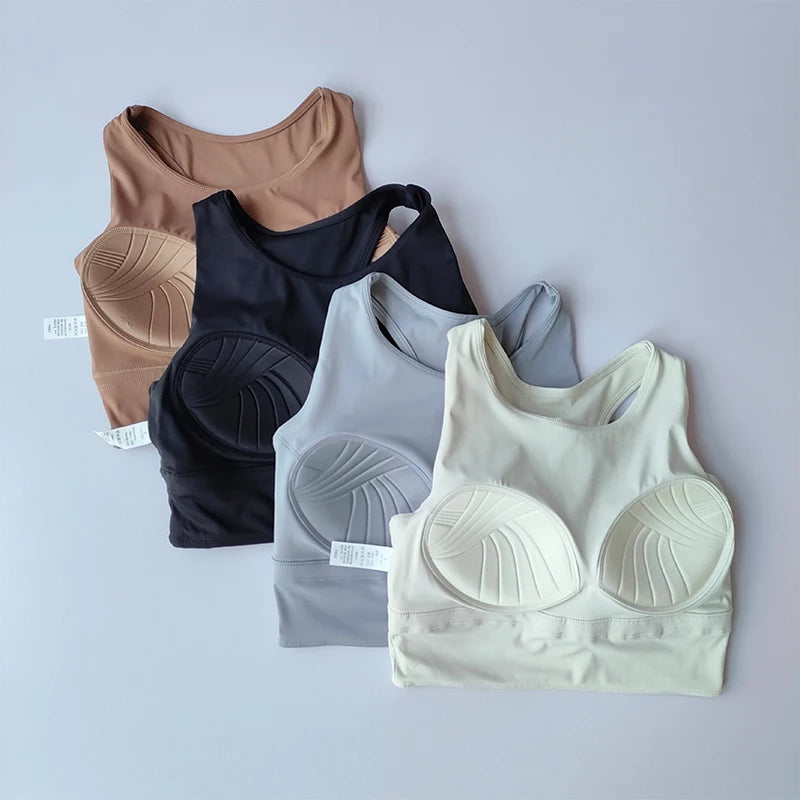 Women's Breathable Full-Cup Yoga & Running Vest for Summer Fitness