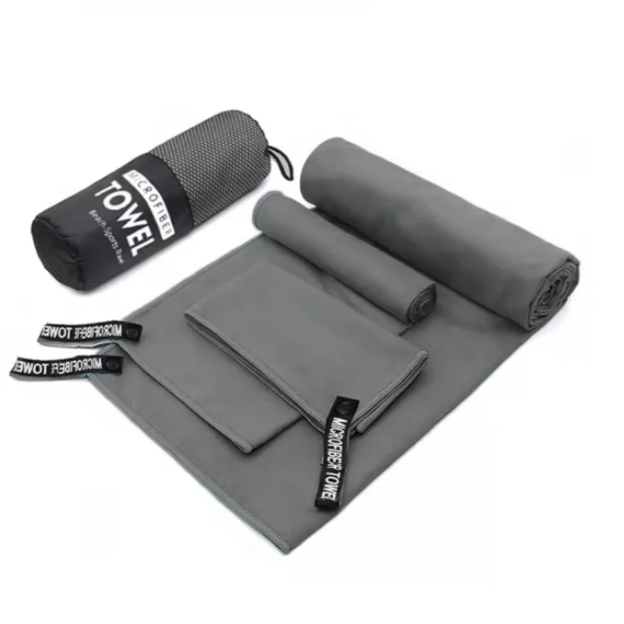 Microfiber Travel Towel Set – 3-in-1 Quick Dry Gym-Towels