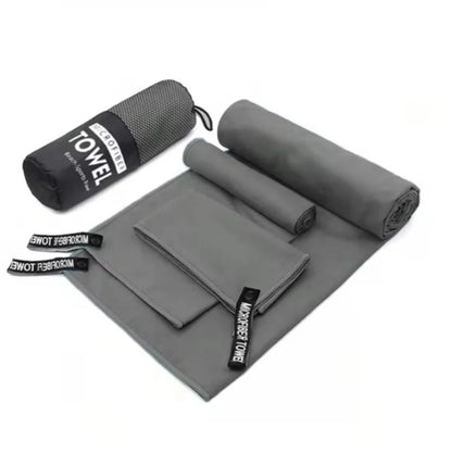 Microfiber Travel Towel Set – 3-in-1 Quick Dry Gym-Towels
