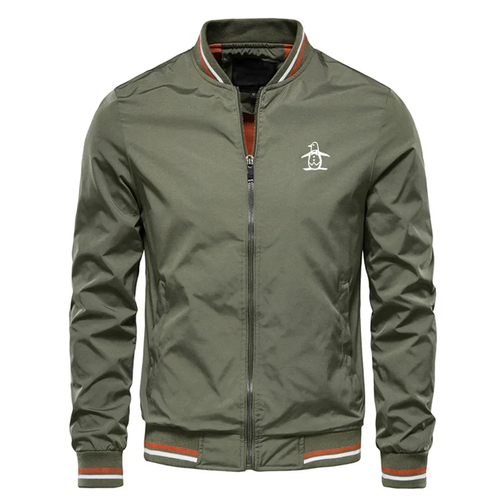 Men’s Stand Collar Zipper Sports Jacket