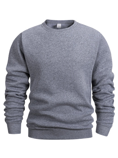 Men’s Long Sleeve Pullover – Crew Neck Solid Sweatshirt