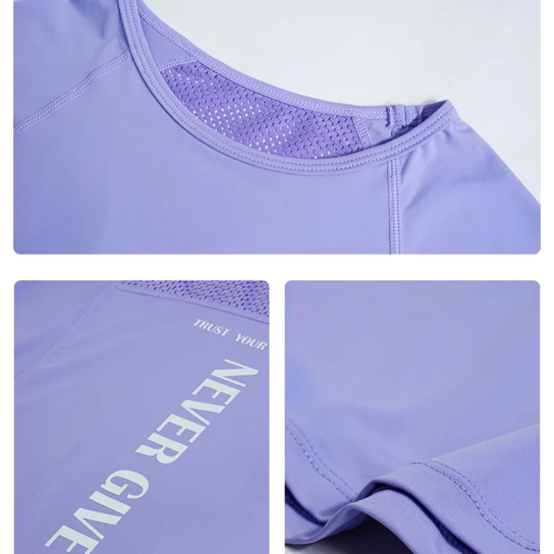 Women’s Summer Gym Tee - Breathable Workout Yogawear