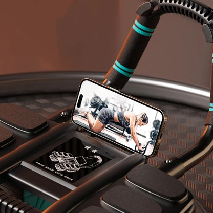 Six-Wheel Abdominal Exerciser for Home Gym Fitness | Automatic Rebound Abs Wheel