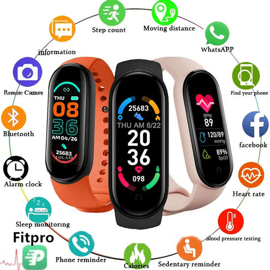 Fitness Tracker Bracelet, Sports Band with Heart Rate & Blood Pressure Monitor