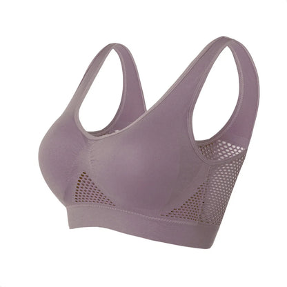 Seamless Mesh Sports Bra for Women