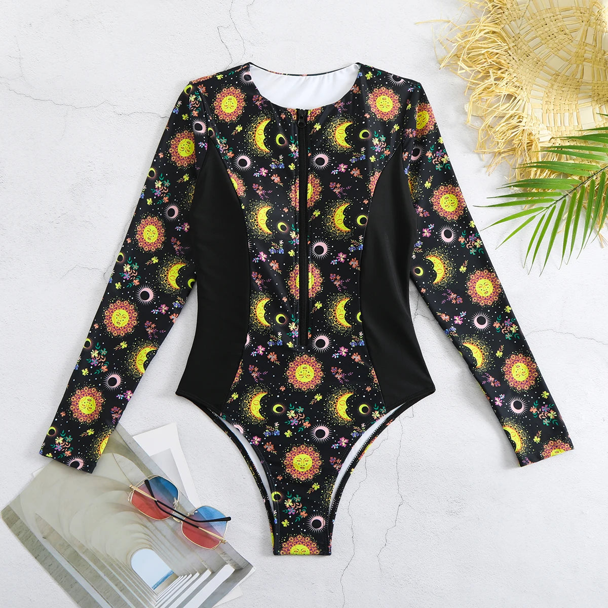Women's Long Sleeve One-Piece Surf Swimsuit