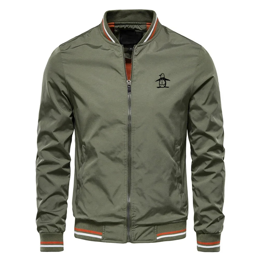 Men’s Stand Collar Zipper Sports Jacket