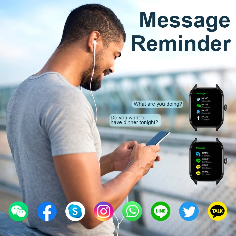 New Model Smartwatch Dial to Answer Calls Calorie Tracking
