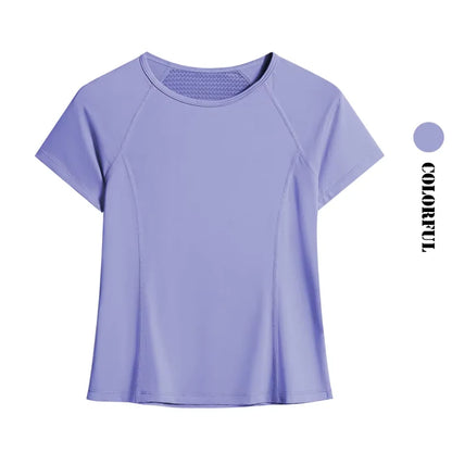 Women’s Summer Gym Tee - Breathable Workout Yogawear