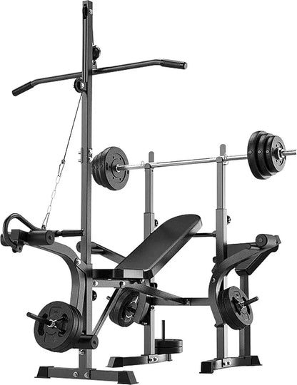 600lbs Heavy Duty Adjustable Bench Press Set