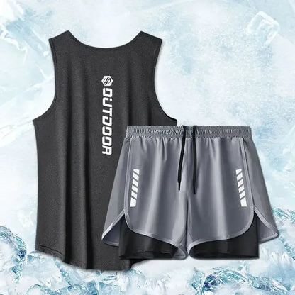 Quick-Dry Mesh Vest & Shorts | Men's Summer Sports Set
