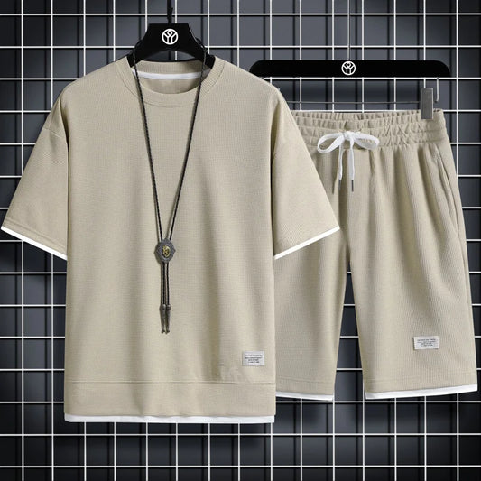 Men's Summer Sportswear Set | T-Shirt & Shorts