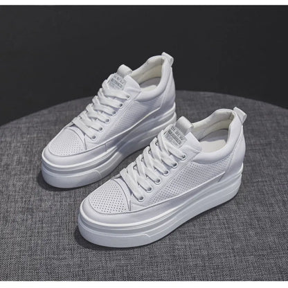 White Platform Sneakers for Women | Casual Autumn Fashion